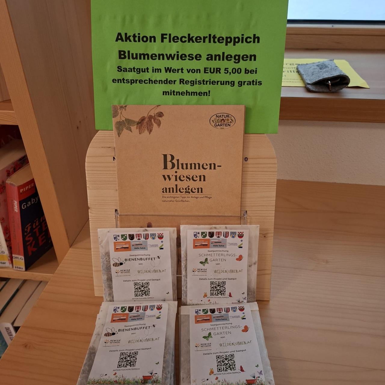 Samenständer für Aktion Fleckerlteppich